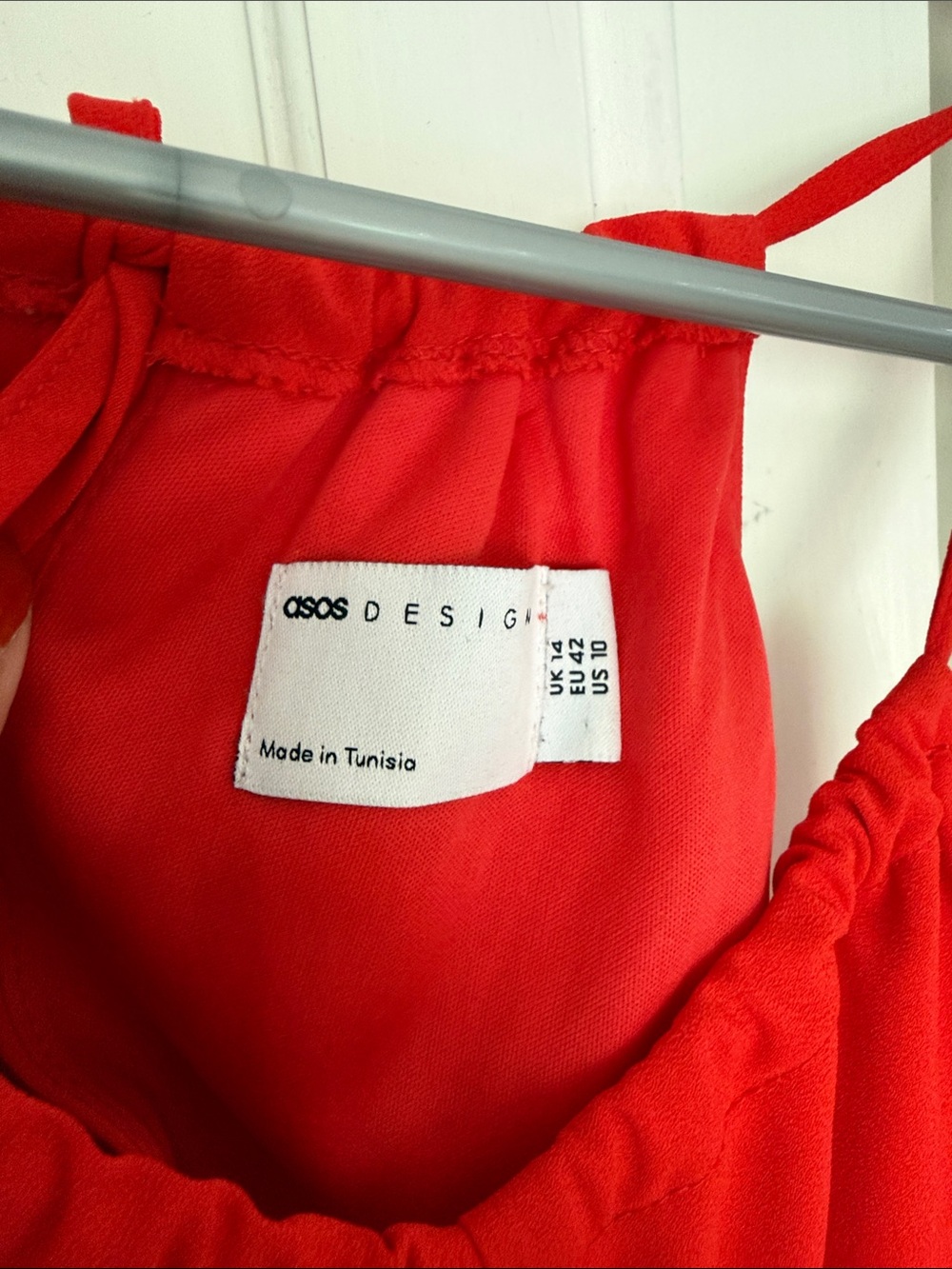ASOS Red Ruched Midi Dress - Picture 2 of 2